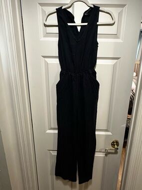 Universal Thread Black Linen Jumpsuit XS